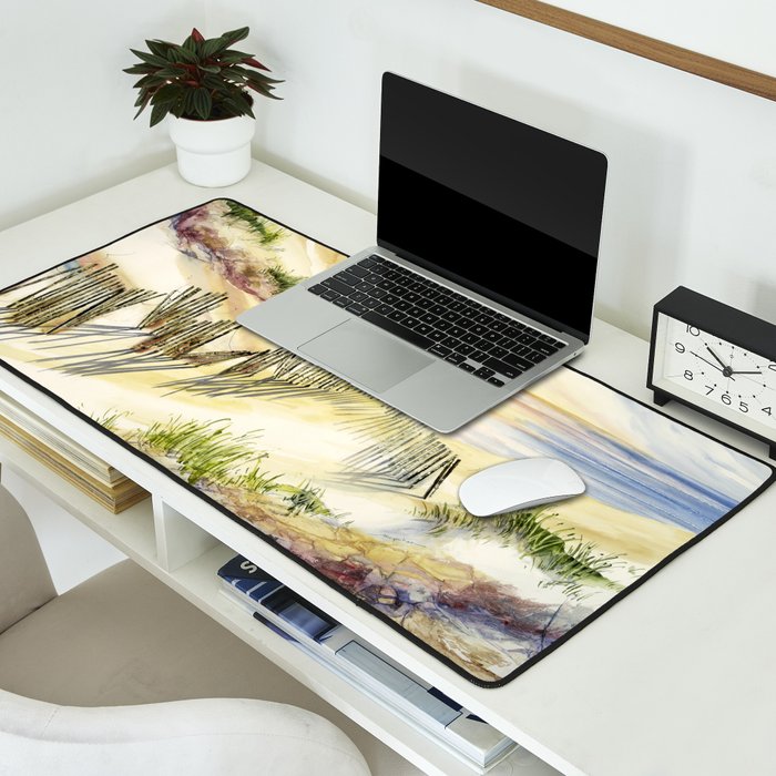 Sand Dune Shadows Along Lake Michigan Desk Mat Gallery Image 2