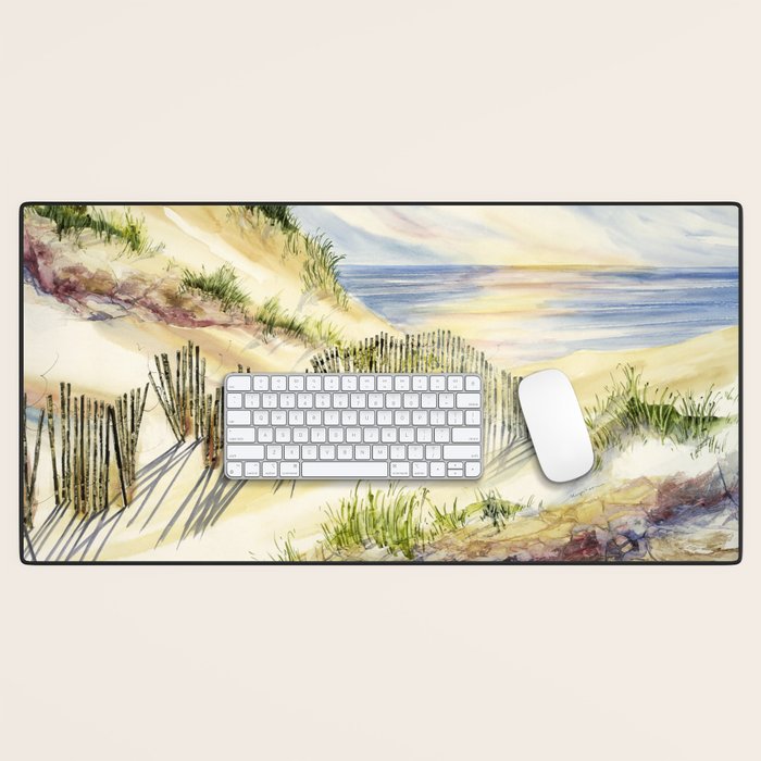 Sand Dune Shadows Along Lake Michigan Desk Mat Gallery Image 1