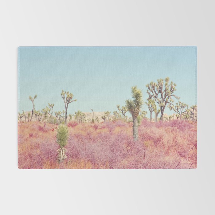Surreal Pink Desert - Joshua Tree Landscape Photography Rug Gallery Image 2