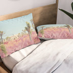 Surreal Pink Desert - Joshua Tree Landscape Photography Pillow Sham Gallery Image 2