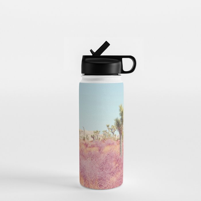 Surreal Pink Desert - Joshua Tree Landscape Photography Water Bottle Gallery Image 1