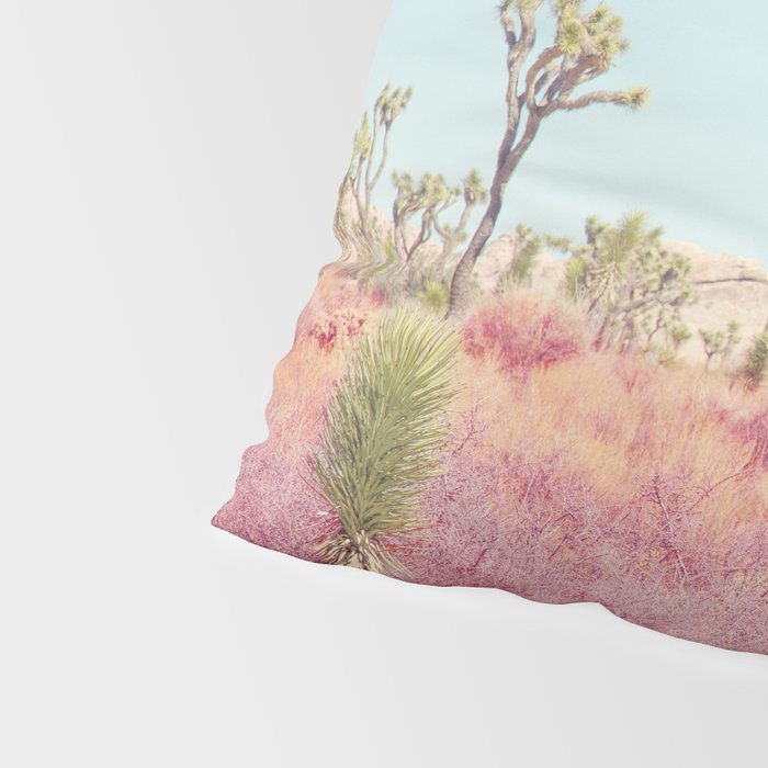 Surreal Pink Desert - Joshua Tree Landscape Photography Pillow Sham Gallery Image 4