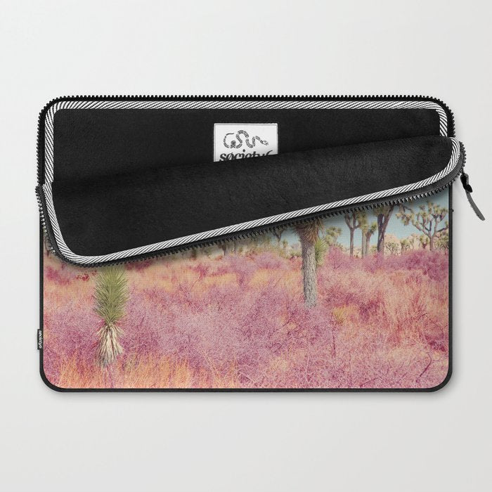 Surreal Pink Desert - Joshua Tree Landscape Photography Laptop Sleeve Gallery Image 2