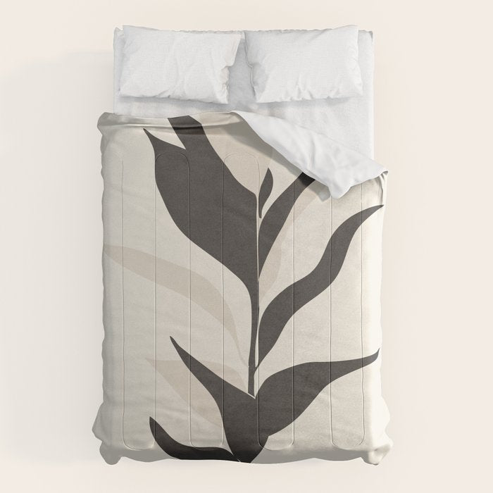 Abstract Minimal Plant Comforter Gallery Image 6