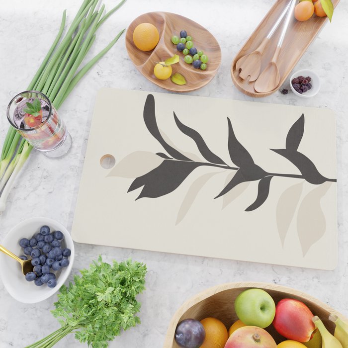 Abstract Minimal Plant Cutting Board Gallery Image 2