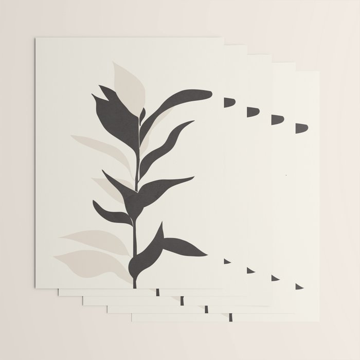 Abstract Minimal Plant Wrapping Paper Gallery Image 3