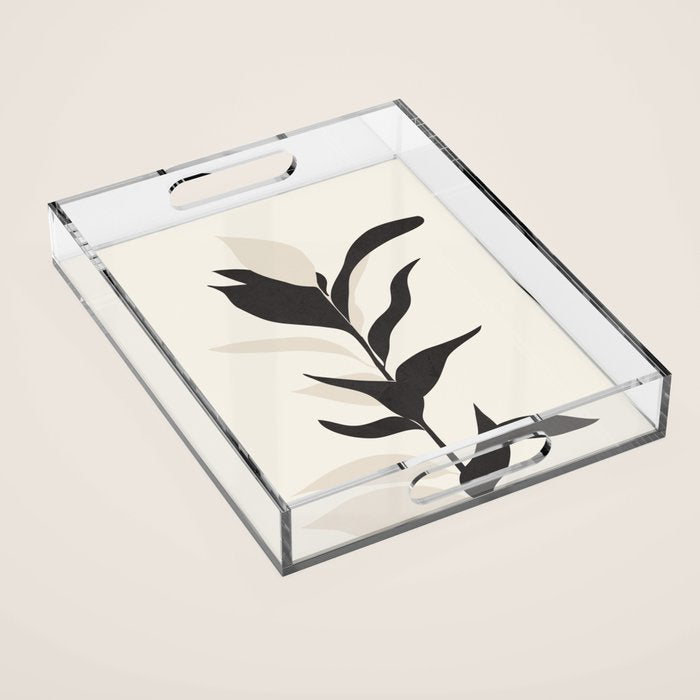 Abstract Minimal Plant Acrylic Tray Gallery Image 1