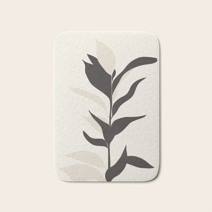 Abstract Minimal Plant Bath Mat Gallery Image 1