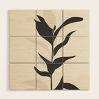 Abstract Minimal Plant Wood Wall Art Gallery Image 1