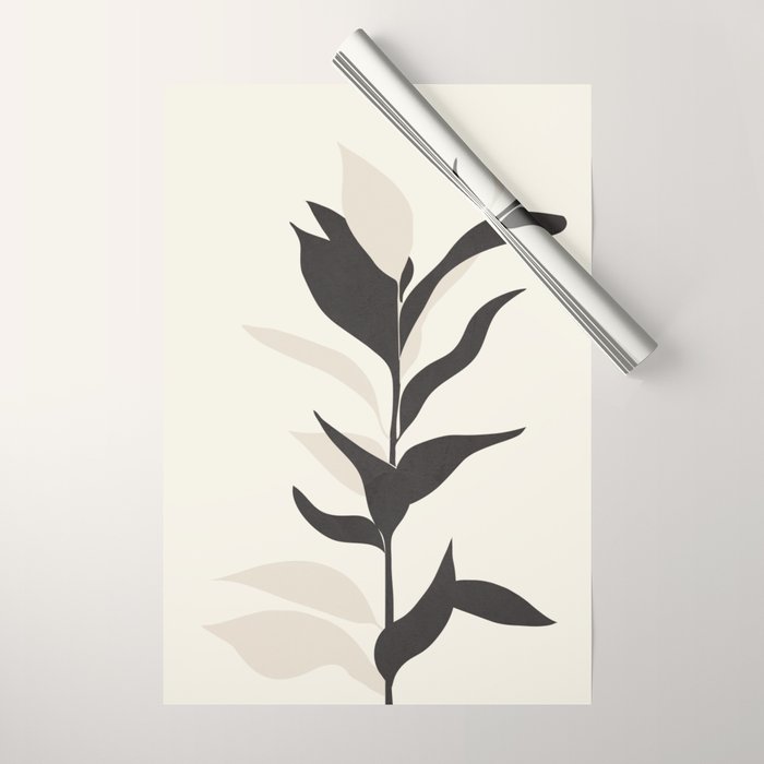 Abstract Minimal Plant Wrapping Paper Gallery Image 1