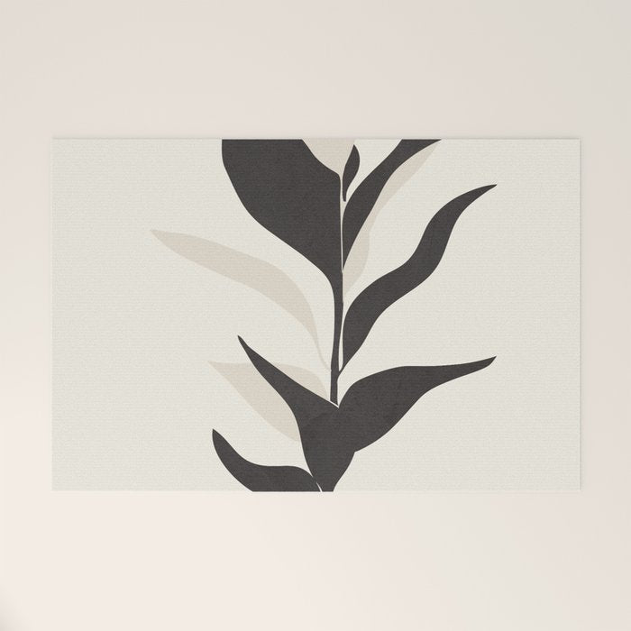 Abstract Minimal Plant Welcome Mat Gallery Image 1