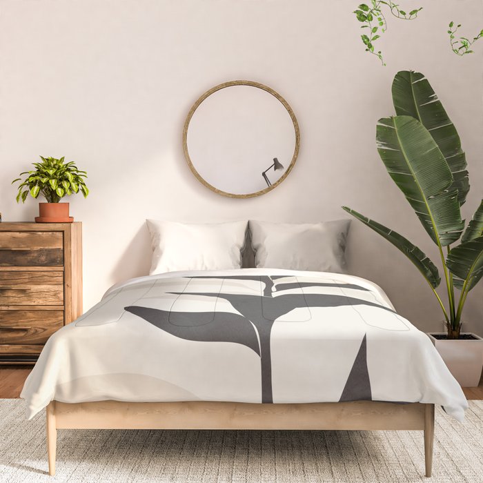 Abstract Minimal Plant Comforter Gallery Image 3