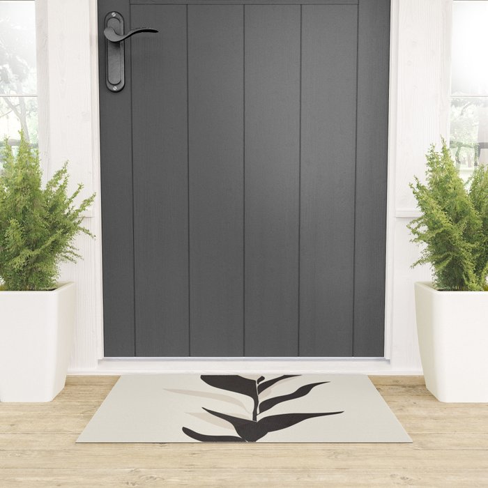 Abstract Minimal Plant Welcome Mat Gallery Image 3