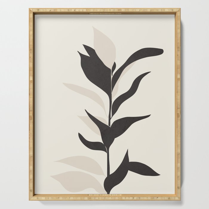 Abstract Minimal Plant Serving Tray Gallery Image 1