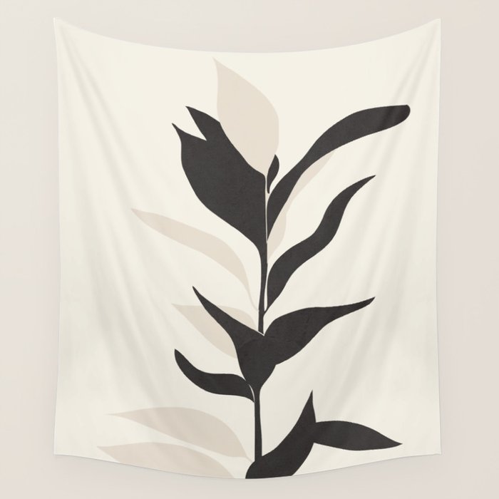 Abstract Minimal Plant Wall Tapestry Gallery Image 4