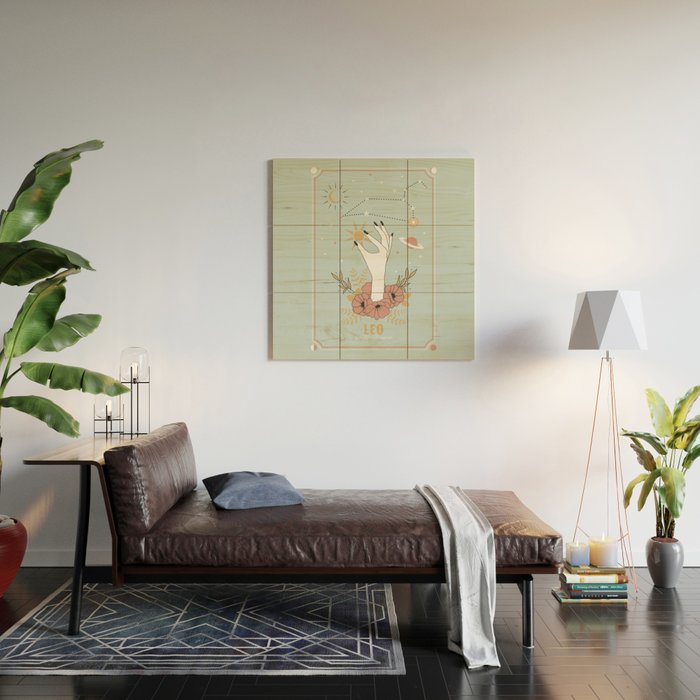Leo Zodiac Series Wood Wall Art Gallery Image 2