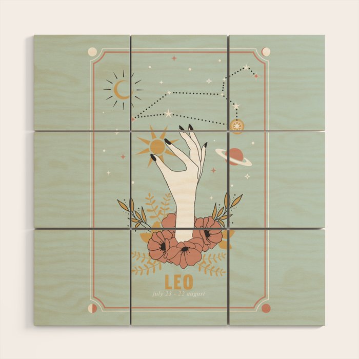 Leo Zodiac Series Wood Wall Art Gallery Image 1