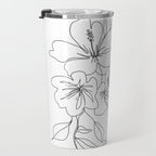 Minimal Line Art Woman Face II Travel Mug Gallery Image 3