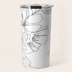 Minimal Line Art Woman Face II Travel Mug Gallery Image 1