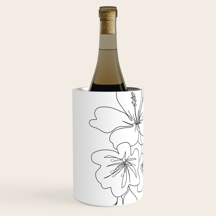 Minimal Line Art Woman Face II Wine Chiller Gallery Image 2