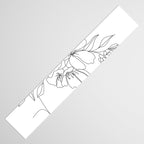 Minimal Line Art Woman Face II Table Runner Gallery Image 3