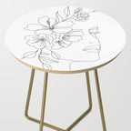 Minimal Line Art Woman Face II Side Table Gallery Image 2