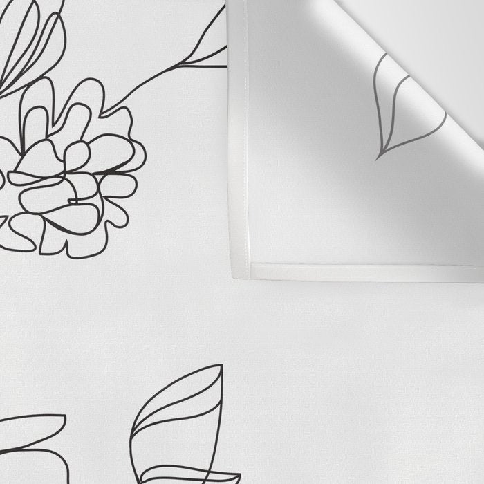 Minimal Line Art Woman Face II Wall Tapestry Gallery Image 3