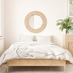 Minimal Line Art Woman Face II Duvet Cover Gallery Image 3