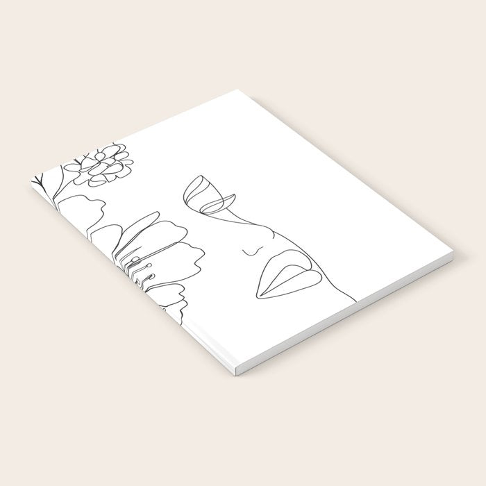 Minimal Line Art Woman Face II Notebook Gallery Image 1