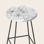 Minimal Line Art Woman Face II Stool Gallery Image 2