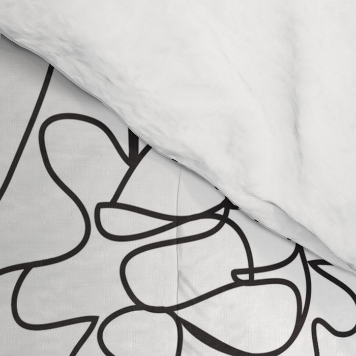 Minimal Line Art Woman Face II Comforter Gallery Image 4