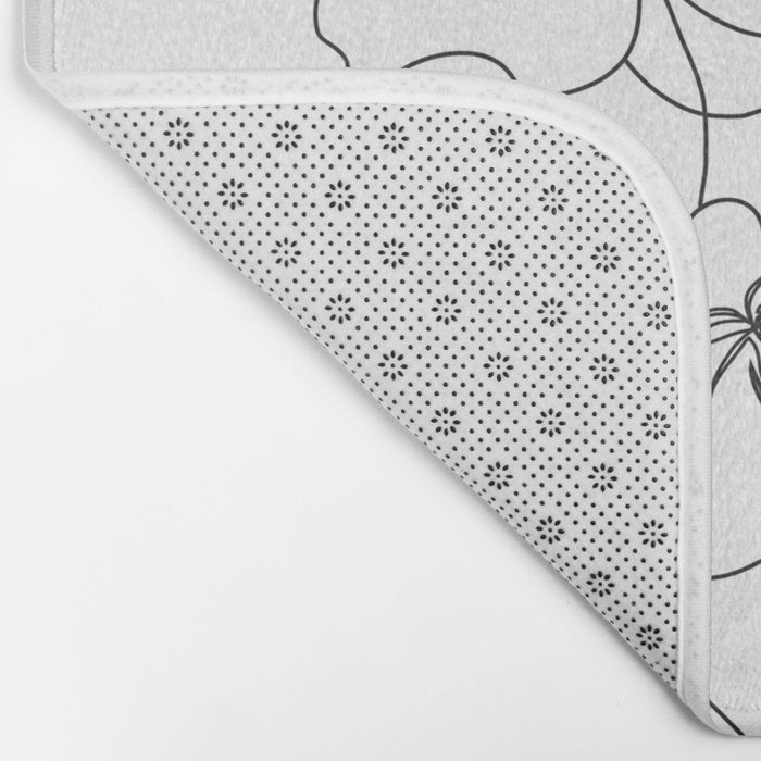 Minimal Line Art Woman Face II Bath Mat Gallery Image 2