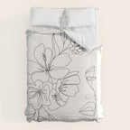 Minimal Line Art Woman Face II Duvet Cover Gallery Image 6