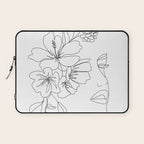 Minimal Line Art Woman Face II Laptop Sleeve Gallery Image 1