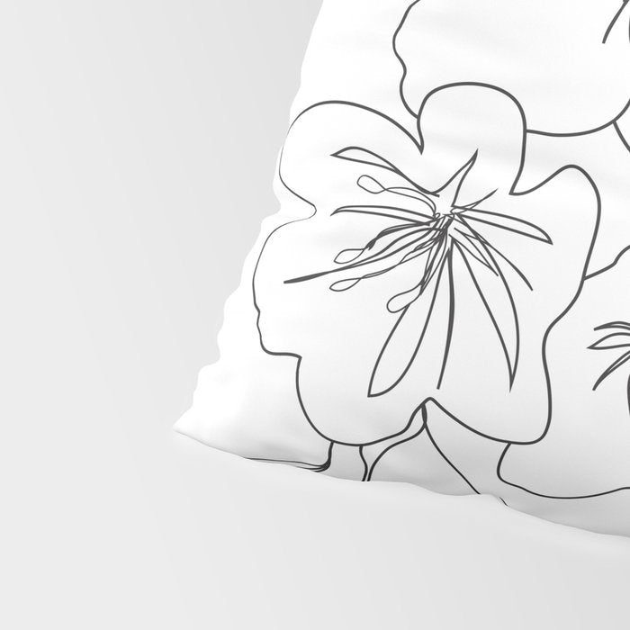 Minimal Line Art Woman Face II Pillow Sham Gallery Image 4