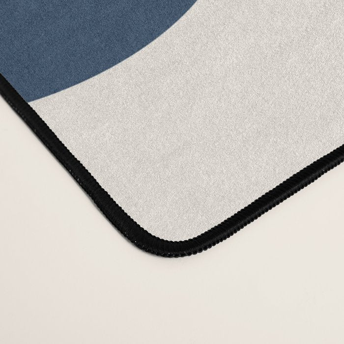 Mid Century Modern Geometric 199.2 in Navy Blue Orange Desk Mat Gallery Image 4