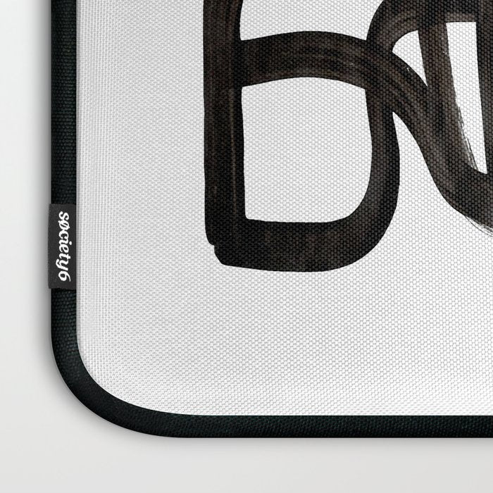 'Writing On The Wall' Mid Century Modern Fun Abstract Shapes  Laptop Sleeve Gallery Image 3