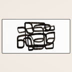 'Writing On The Wall' Mid Century Modern Fun Abstract Shapes  Desk Mat Gallery Image 3