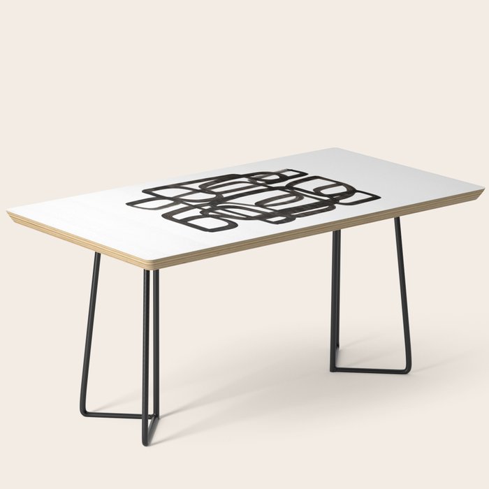 'Writing On The Wall' Mid Century Modern Fun Abstract Shapes  Coffee Table Gallery Image 1