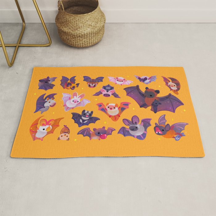 Bat - yellow Rug Gallery Image 1