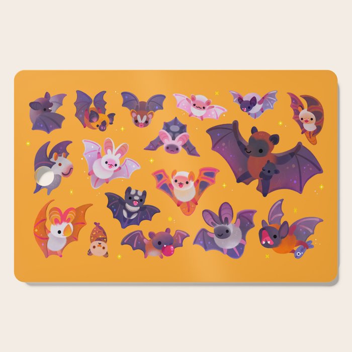 Bat - yellow Cutting Board Gallery Image 1