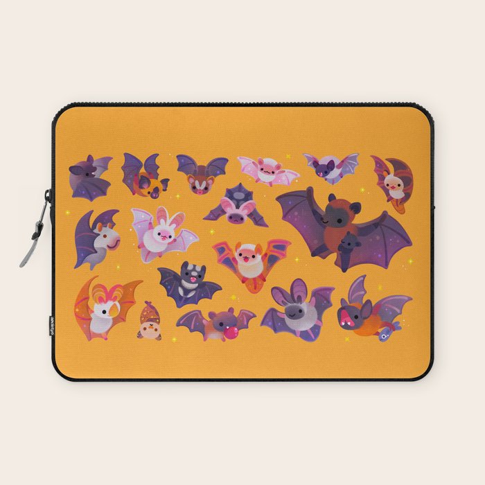 Bat - yellow Laptop Sleeve Gallery Image 1