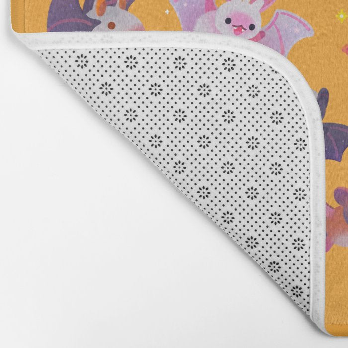 Bat - yellow Bath Mat Gallery Image 2