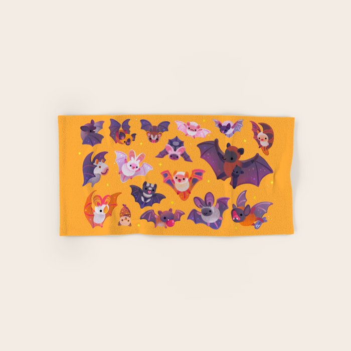 Bat - yellow Bath Towel Gallery Image 1