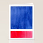 Rothko Abstract Mid Century Modern Minimalist Colorful Simple Nautical Red Blue Stationery Card Gallery Image 2