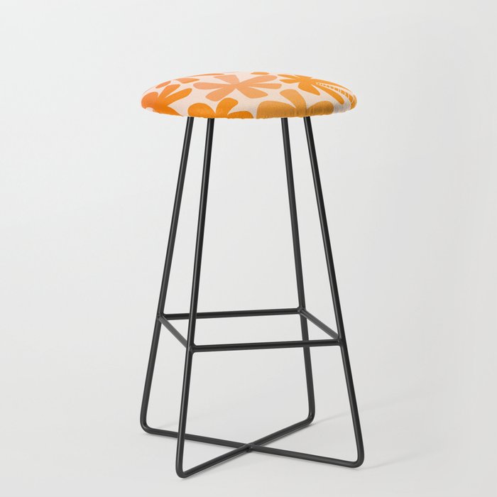 Retro Palms - ombre sunset Stool Gallery Image 1