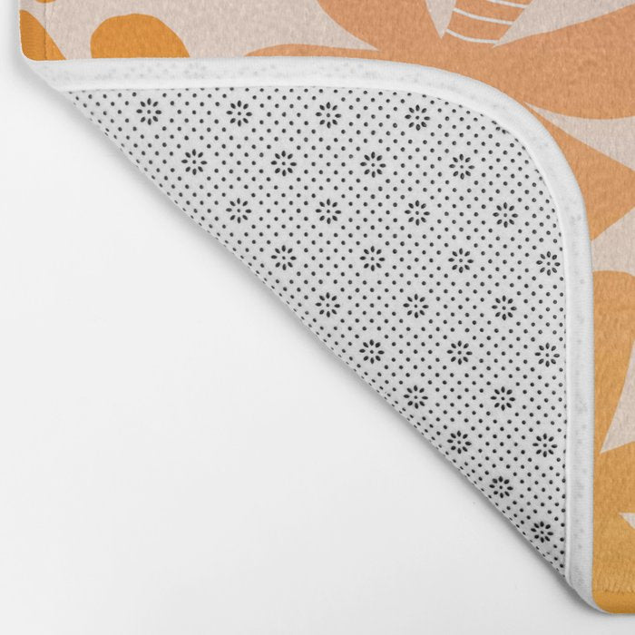 Retro Palms - ombre sunset Bath Mat Gallery Image 2