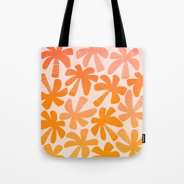 Retro Palms - ombre sunset Tote Bag Gallery Image 1
