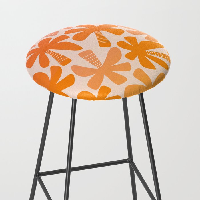 Retro Palms - ombre sunset Stool Gallery Image 2