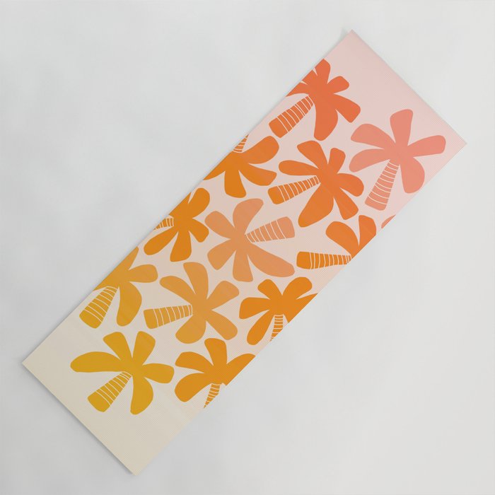 Retro Palms - ombre sunset Yoga Mat Gallery Image 1